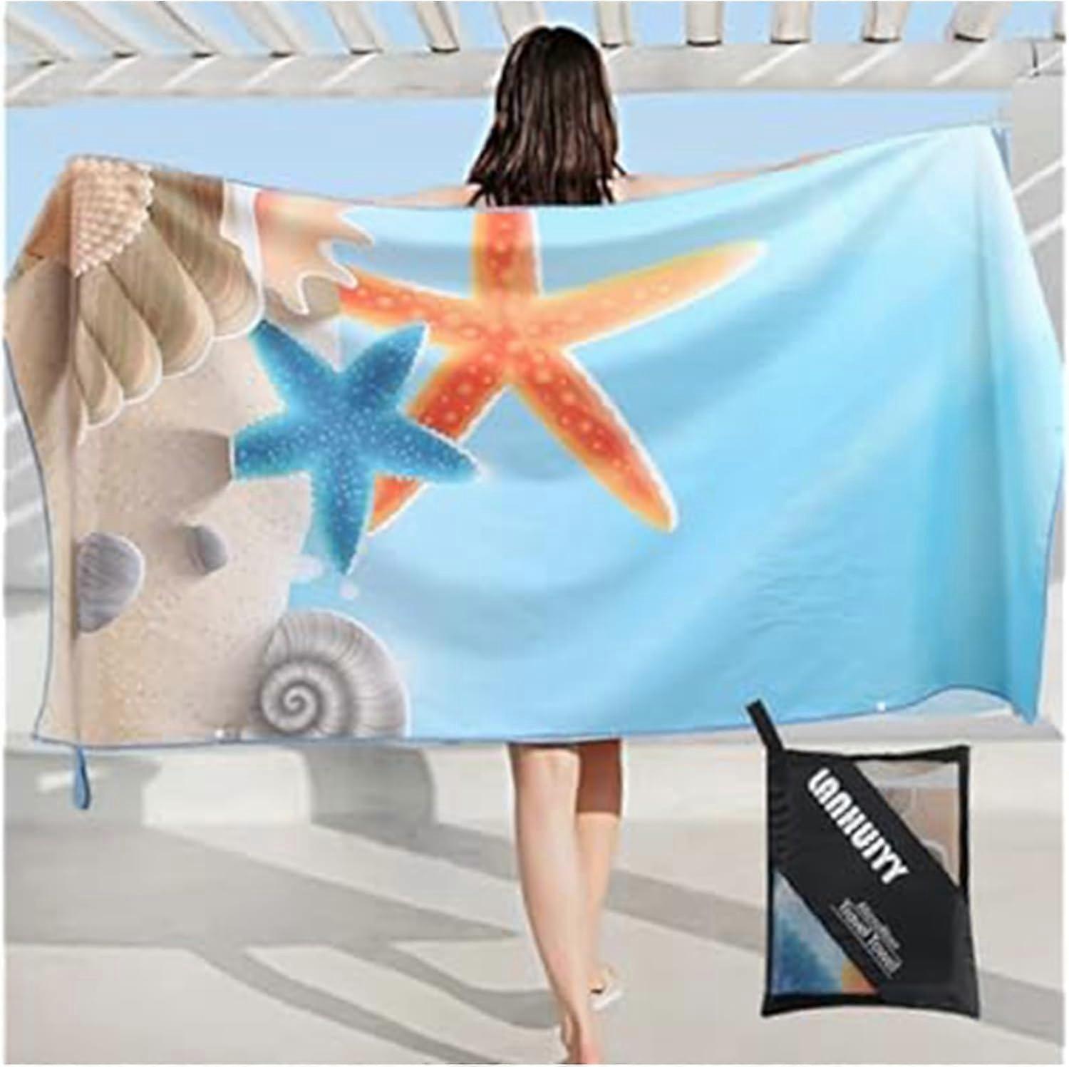Sand-proof Microfiber Beach Towel Soft Quick-Drying Bath Towel