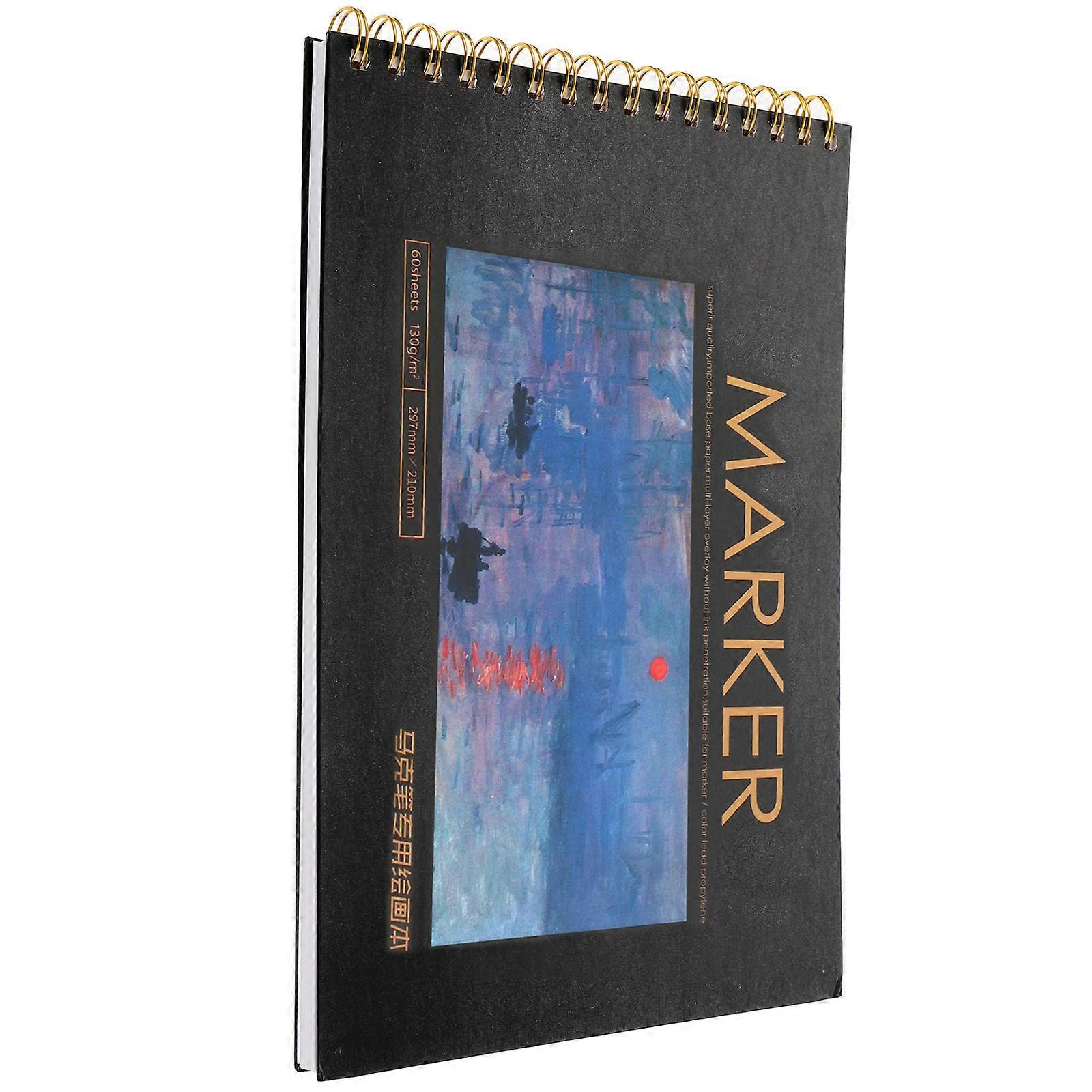 Spiral Portable Sketch Pad DIY for Students, Thick Plain Paper, Durable Design for Markers and Art Projects