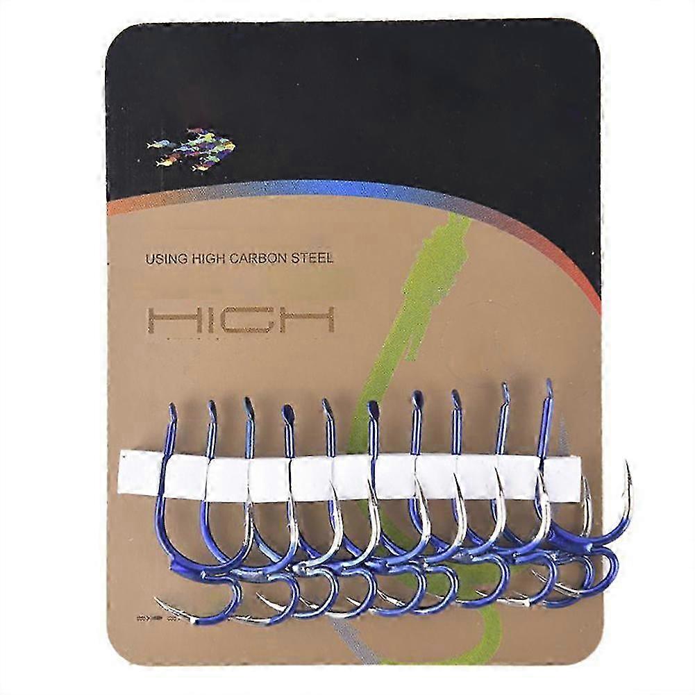 10 Pcs Barbed High Strength Fishing Hooks Size 10 - Durable Hooks for Freshwater & Saltwater Fishing