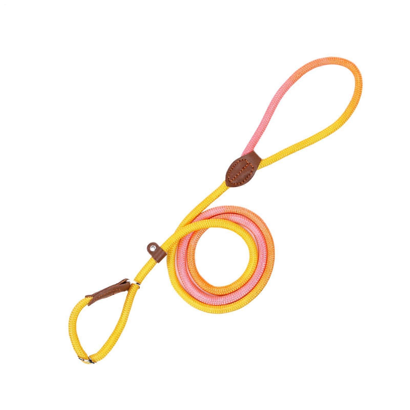 Dog Harness for Outdoor Use | Puppy Walking Nylon Leash, No Pull, Escape-Proof for Small to Large Dogs, Camping and Running, Orange M