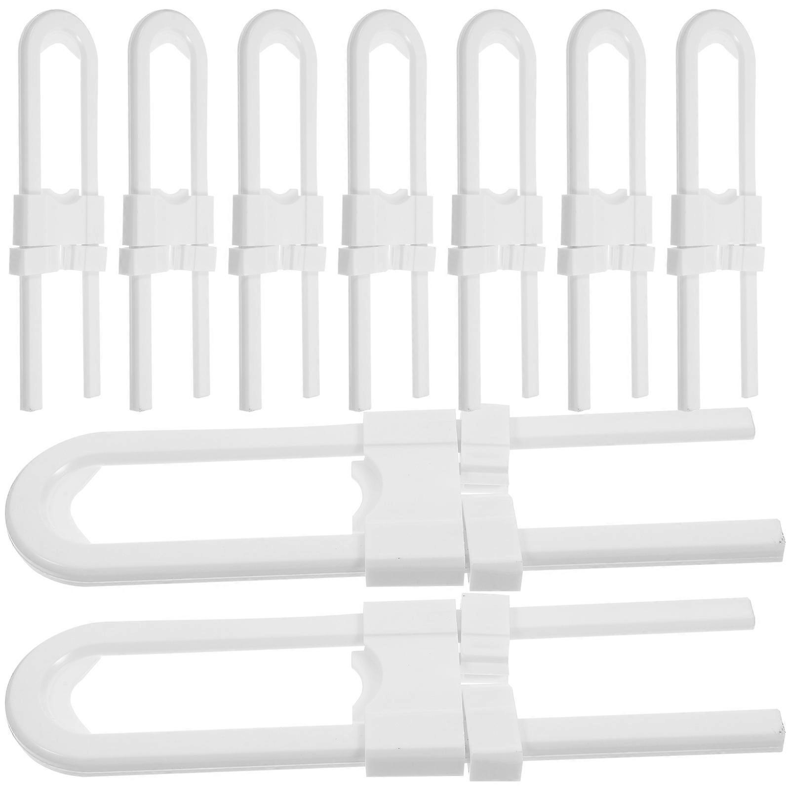 Child Safety Latches U-Shaped Prevent Children from Opening Doors Household Use 18.5x5.5cm 12Pcs