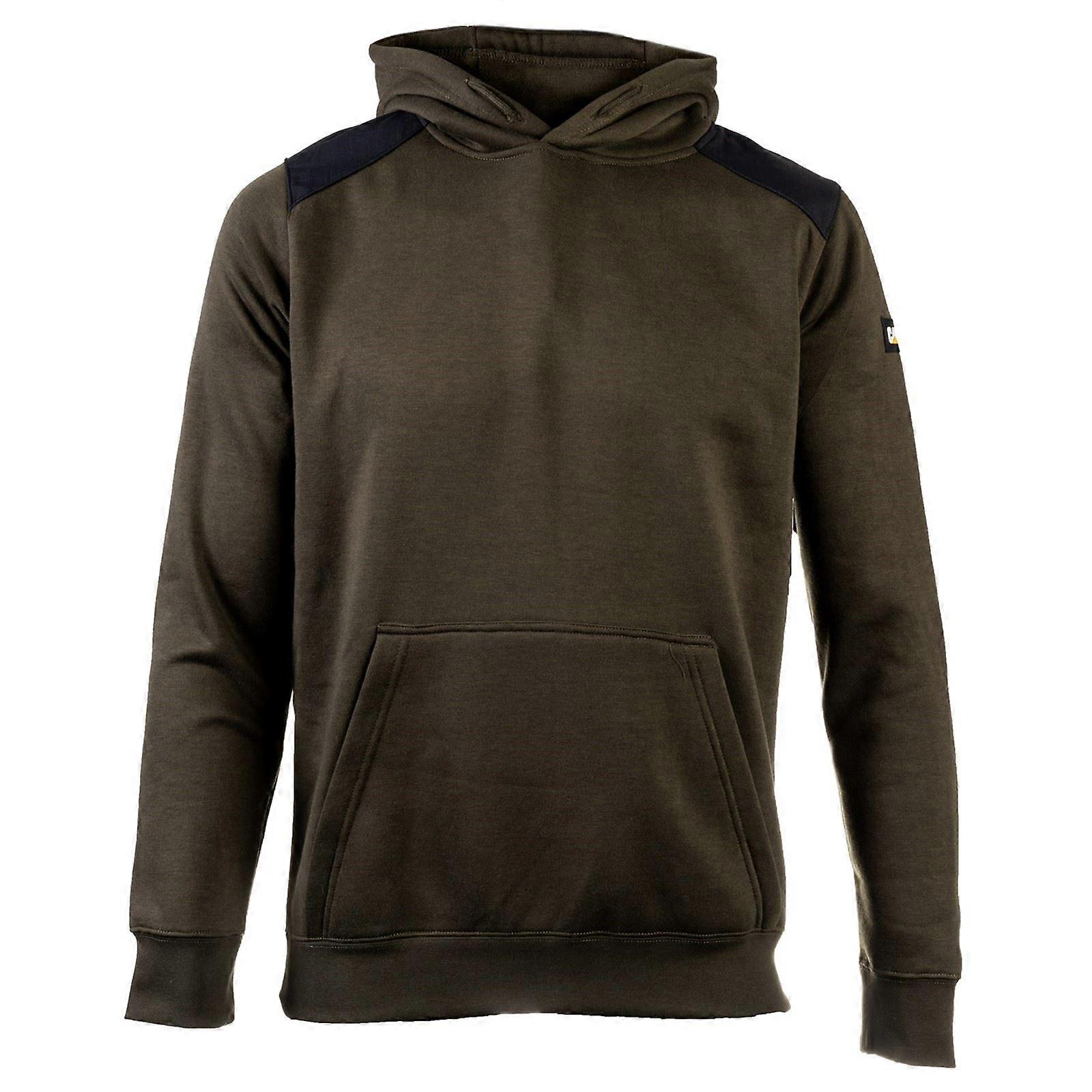 Caterpillar Essentials Polyester Men's Green Hooded Sweatshirt