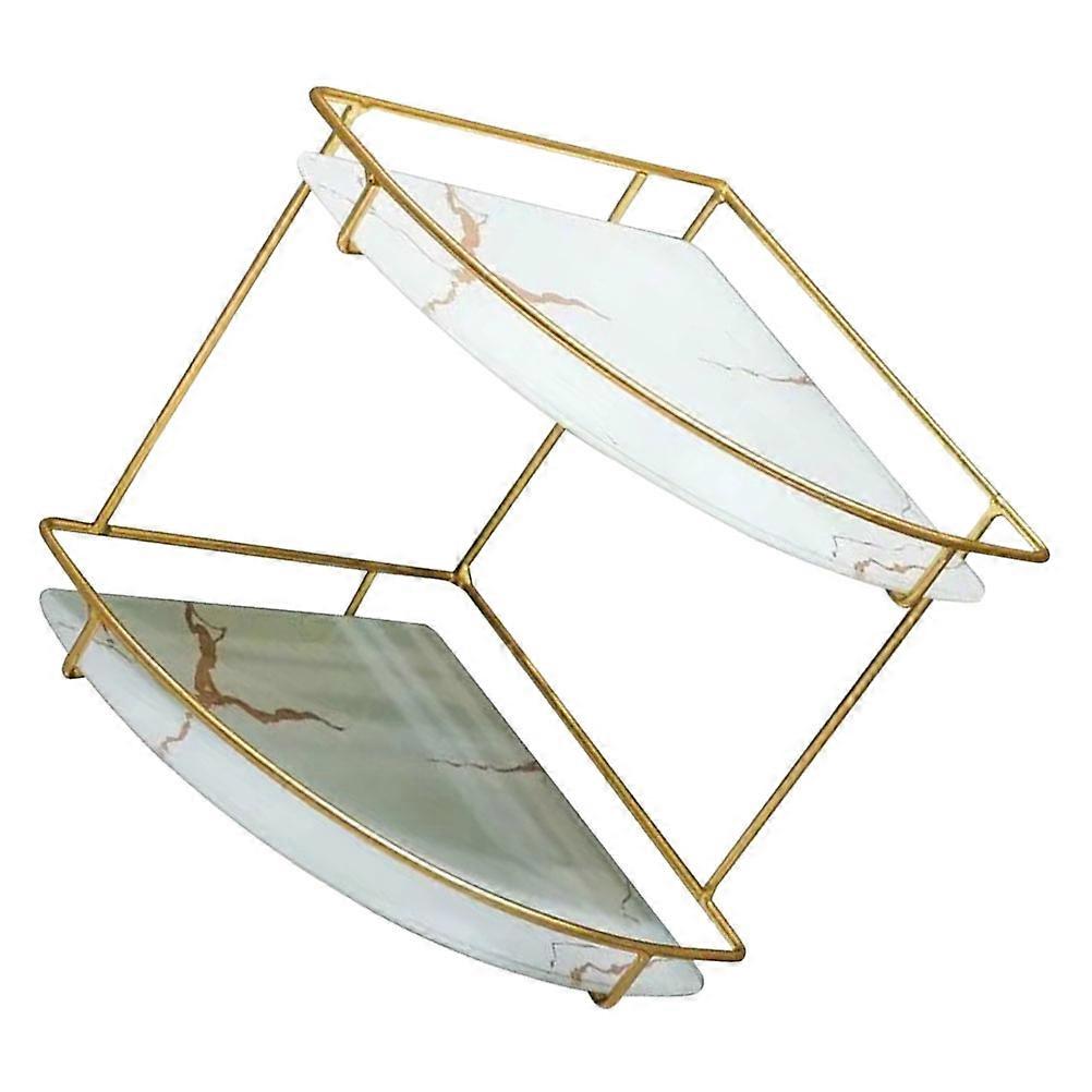 Toiletry Storage Holder Multi Layer Corner Rack Golden 30X23.5X22CM Bathroom 1Set