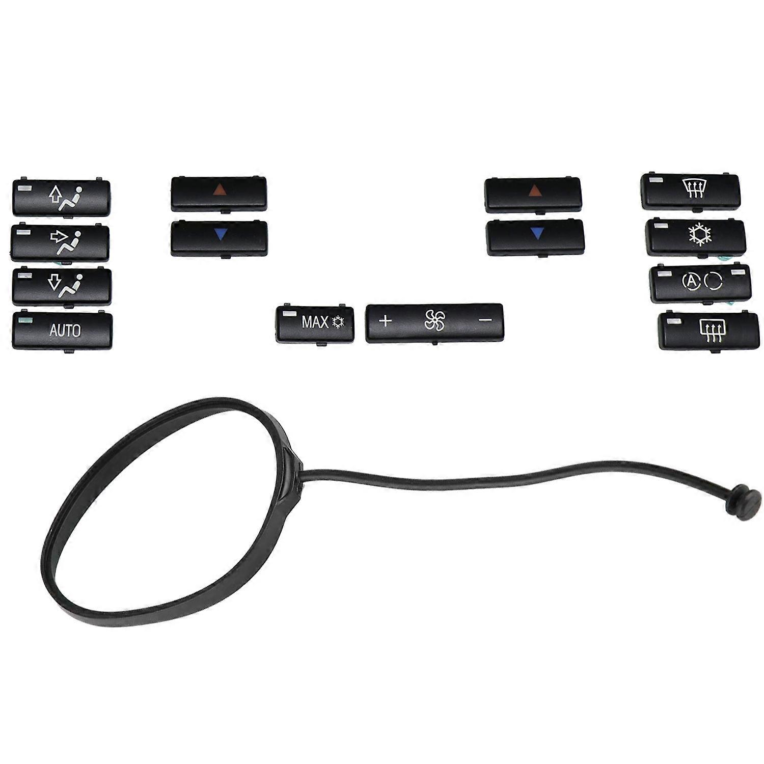 14 Button Key Cap Car Air Conditioner a / C Control Panel Switch Button Key Cover with Car Vehicle F