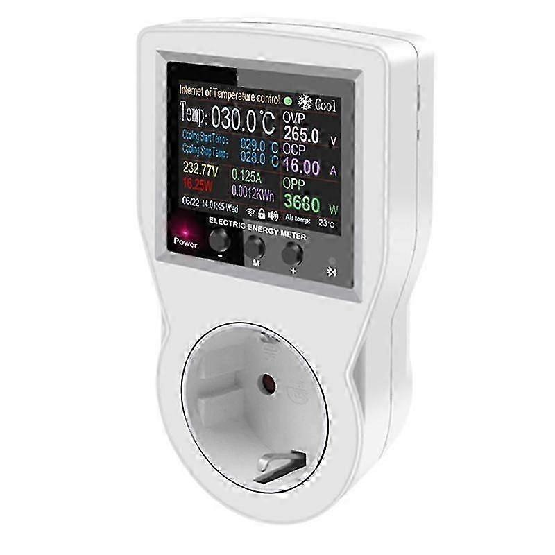 Tuya Wifi Thermostat Socket 16A AC220V Digital Temperature Controller Socket Outlet Timer Switch Sensor EU Plug Edition0722