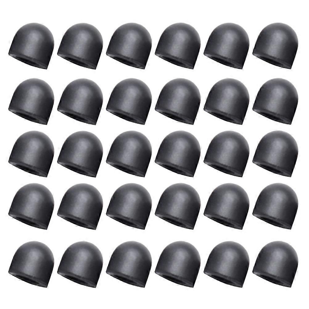 Rubber Stylus Heads Touch Stylus Pen Nibs 30Pcs Black Replacement Mute Writing Daily Use Conductive Coating