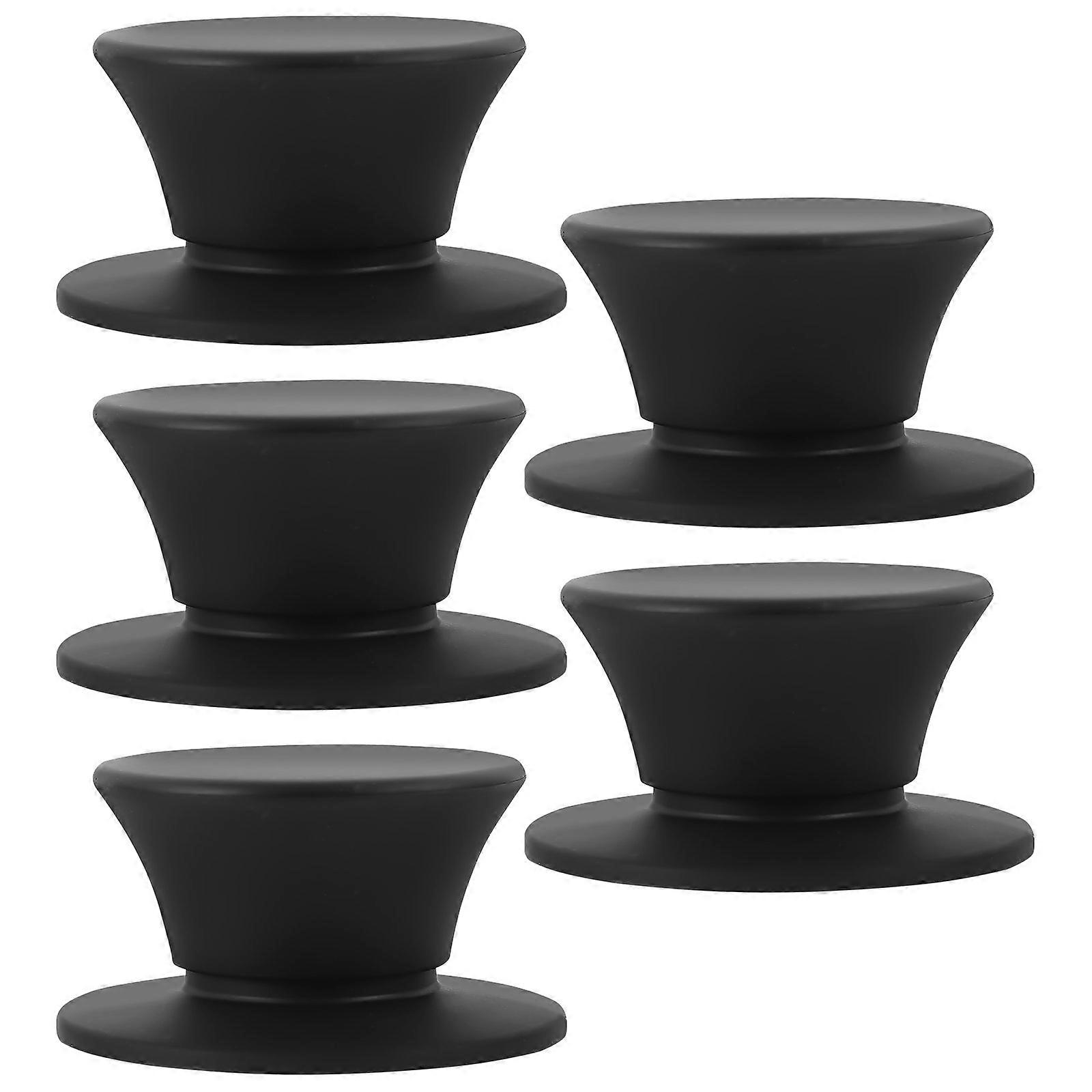 Ergonomic Design Pot Lid Replacement Knob Silicone Material for Household Users 5Pcs