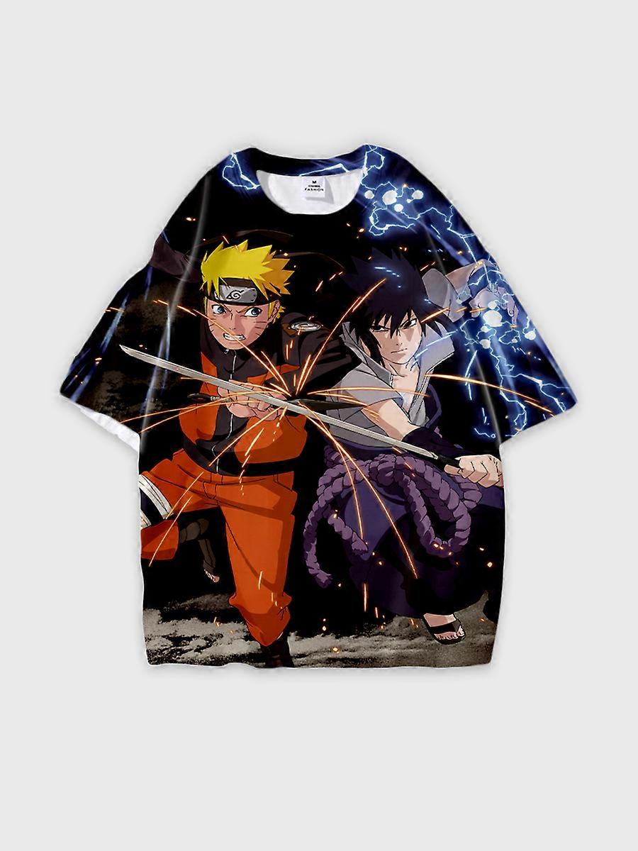 T-shirt round neck Role Pattern loose short sleeve C2109