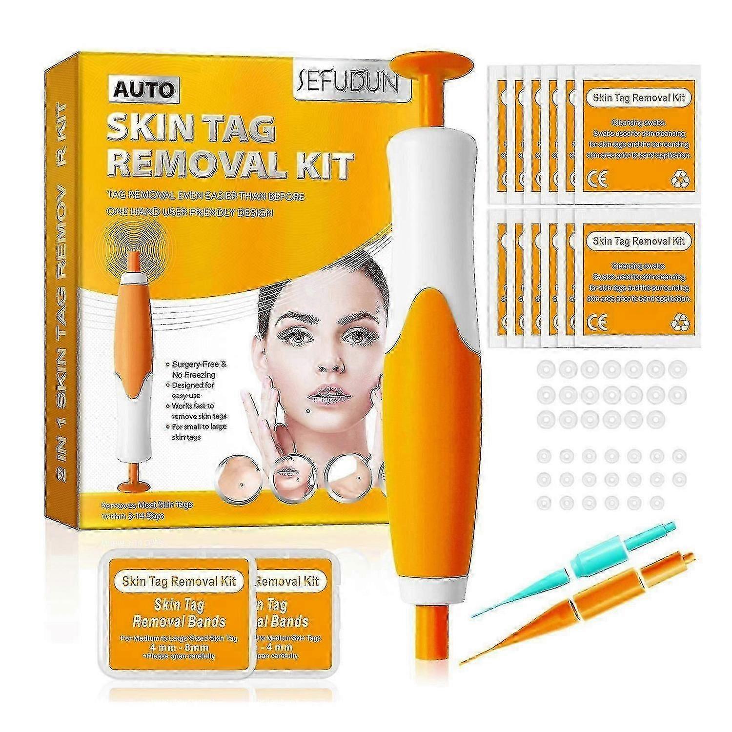Ensemble de stylos dissolvants d’étiquettes de peau à double tête Outil de soins de la peau portable rapide et efficace pour un usage domestique