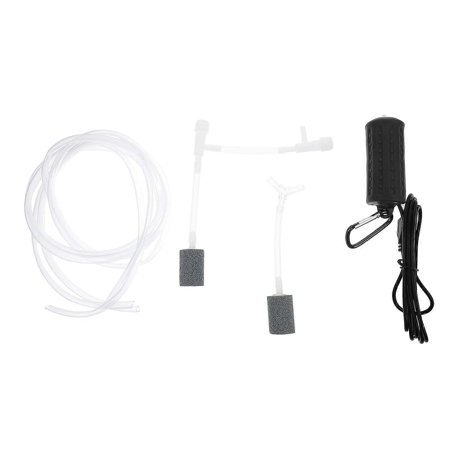 USB Oxygen Pump for Fish Tank Made of Silicone Black Color Easy to Use and Store Lightweight