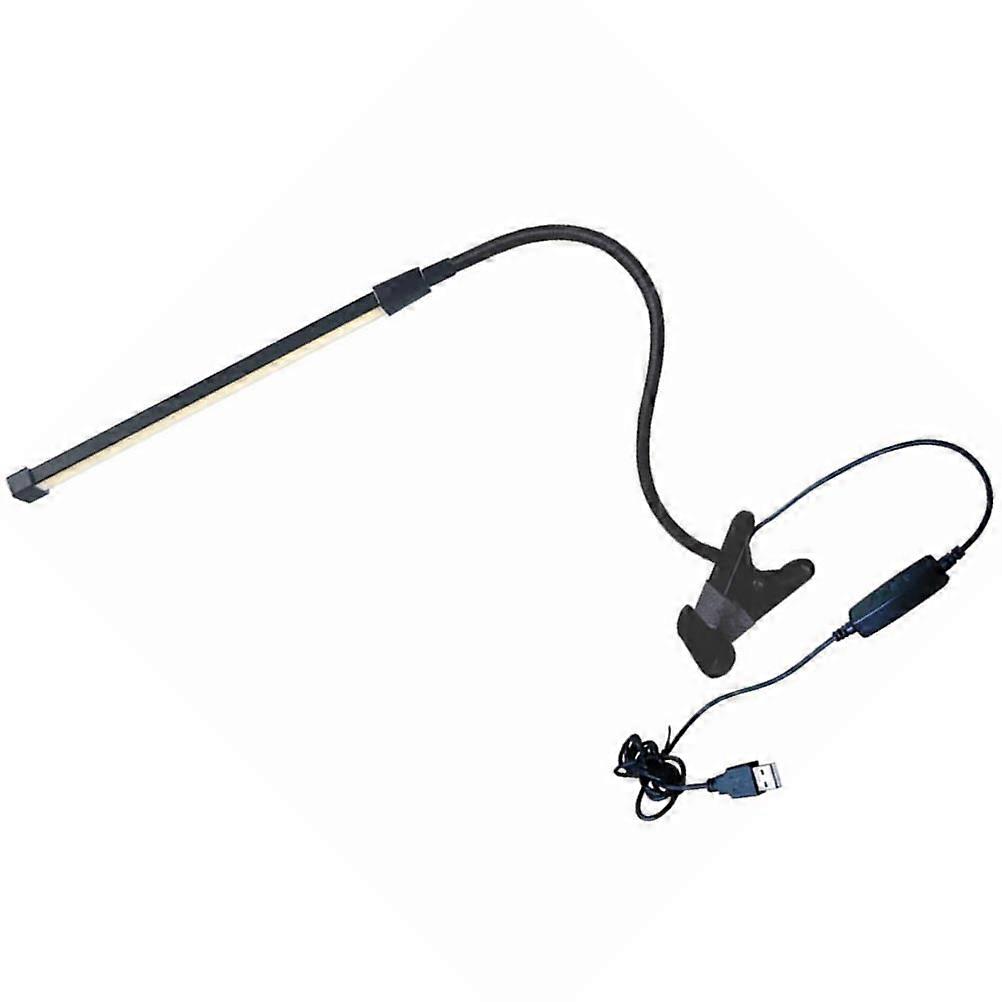 Portable Clipon Eyeprotection LED Lamp with Flexible Design for Reading and Decoration Black Aluminum