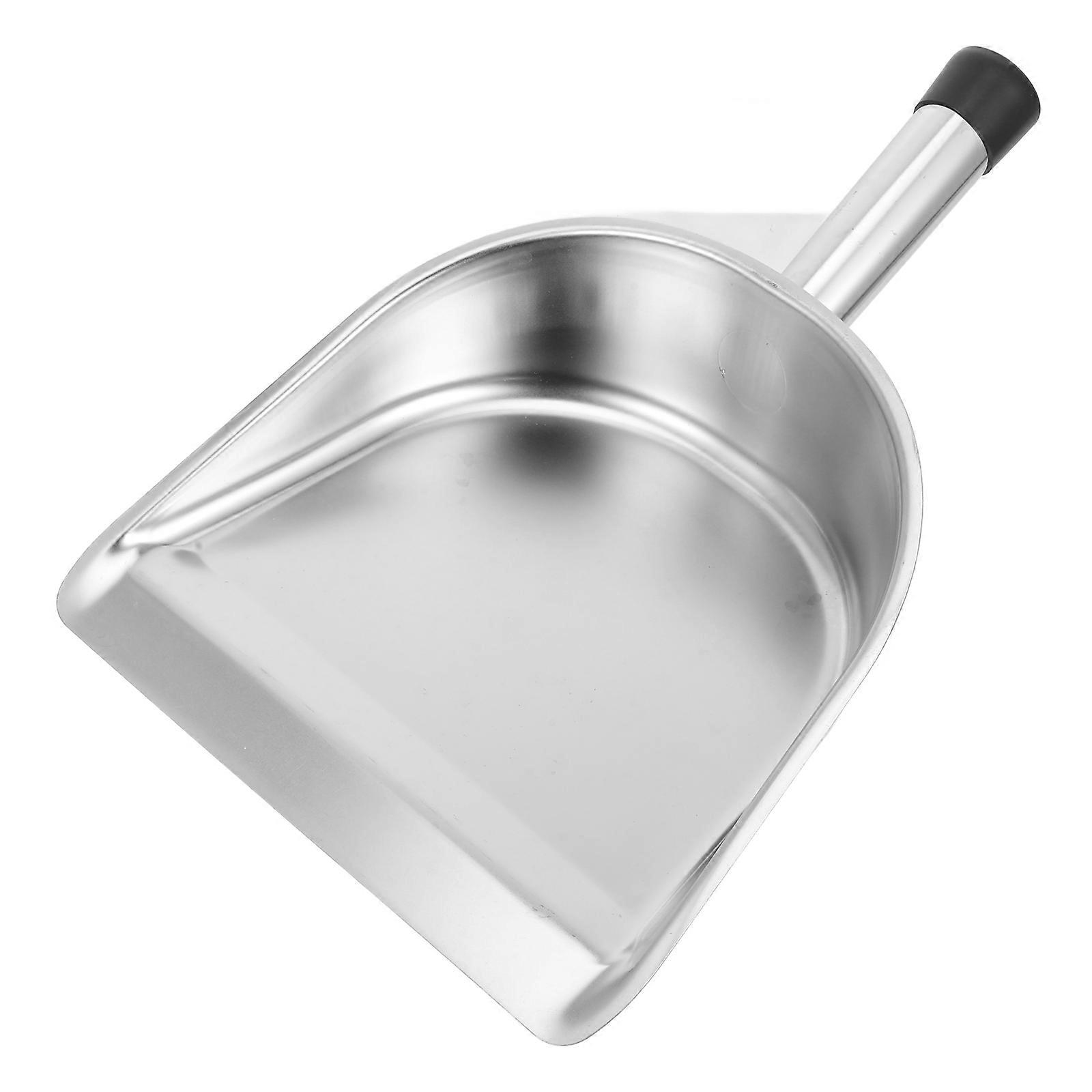 Stainless Steel dustpan for Home with Silver Color Practical Cleaning for Daily Use 7.5 inches