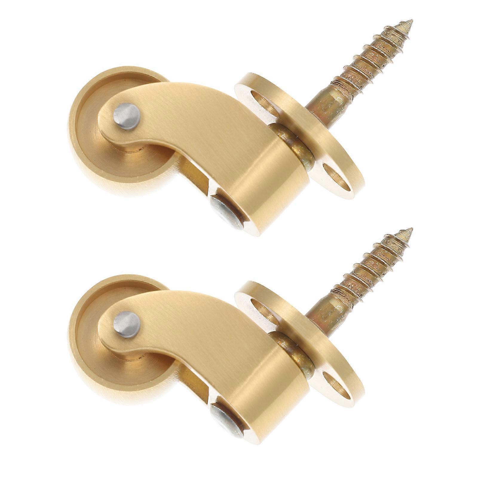 Small Caster Wheels 2Pcs Brass Universal Casters 360 Degree Rotation Heavy Duty for Homeowners Coffee Table Bookshelves