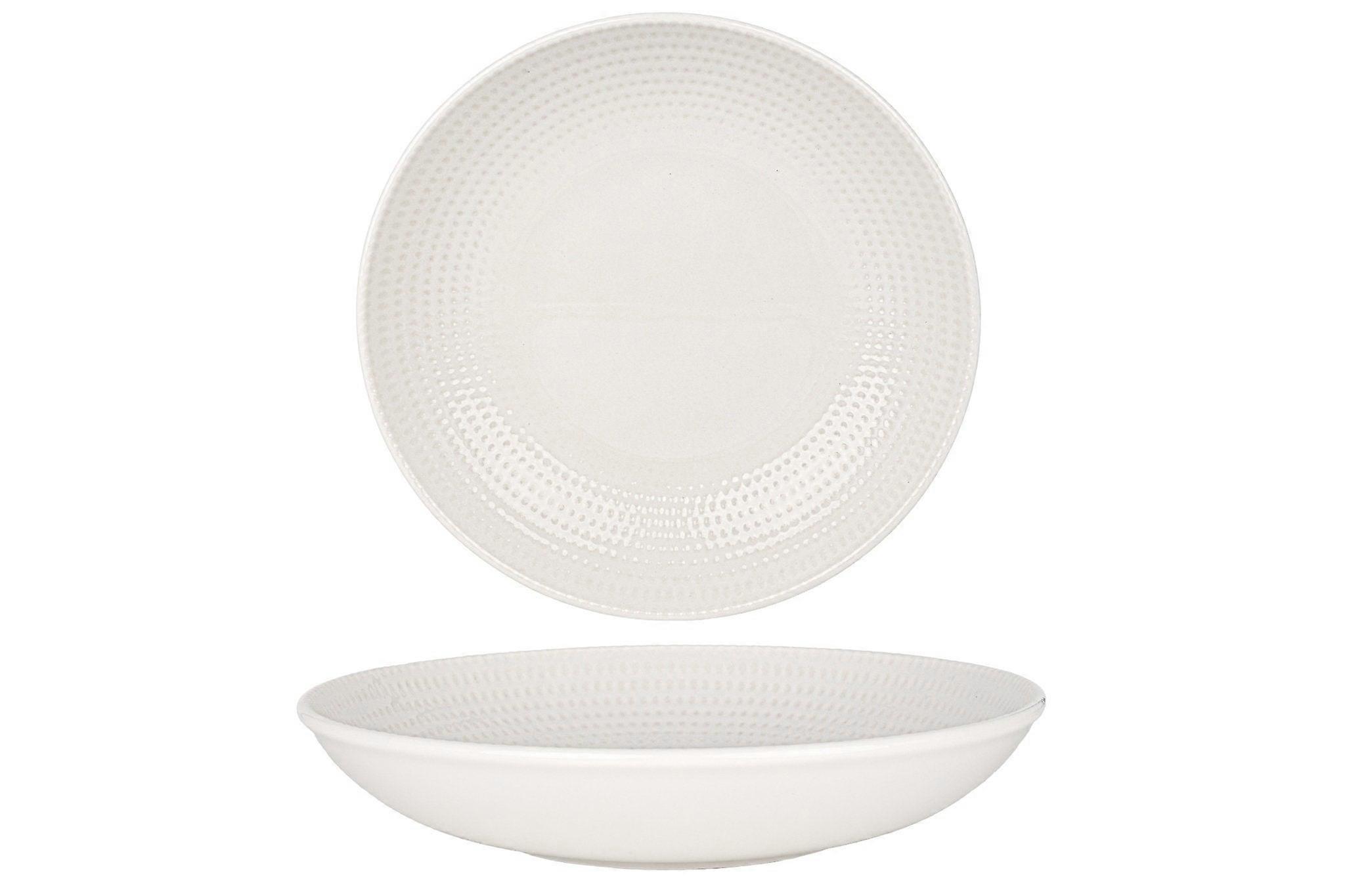 Bonna Deep Plate - Pure Dot - Porcelain - 23 cm (1000cc)  - set of 6