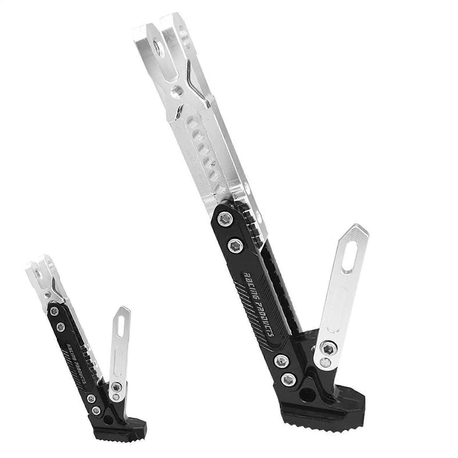 Motorcycle Kickstand Side Stand for Dirt Bikes - Adjustable Aluminum Alloy Support - Modified Accessory in Silver