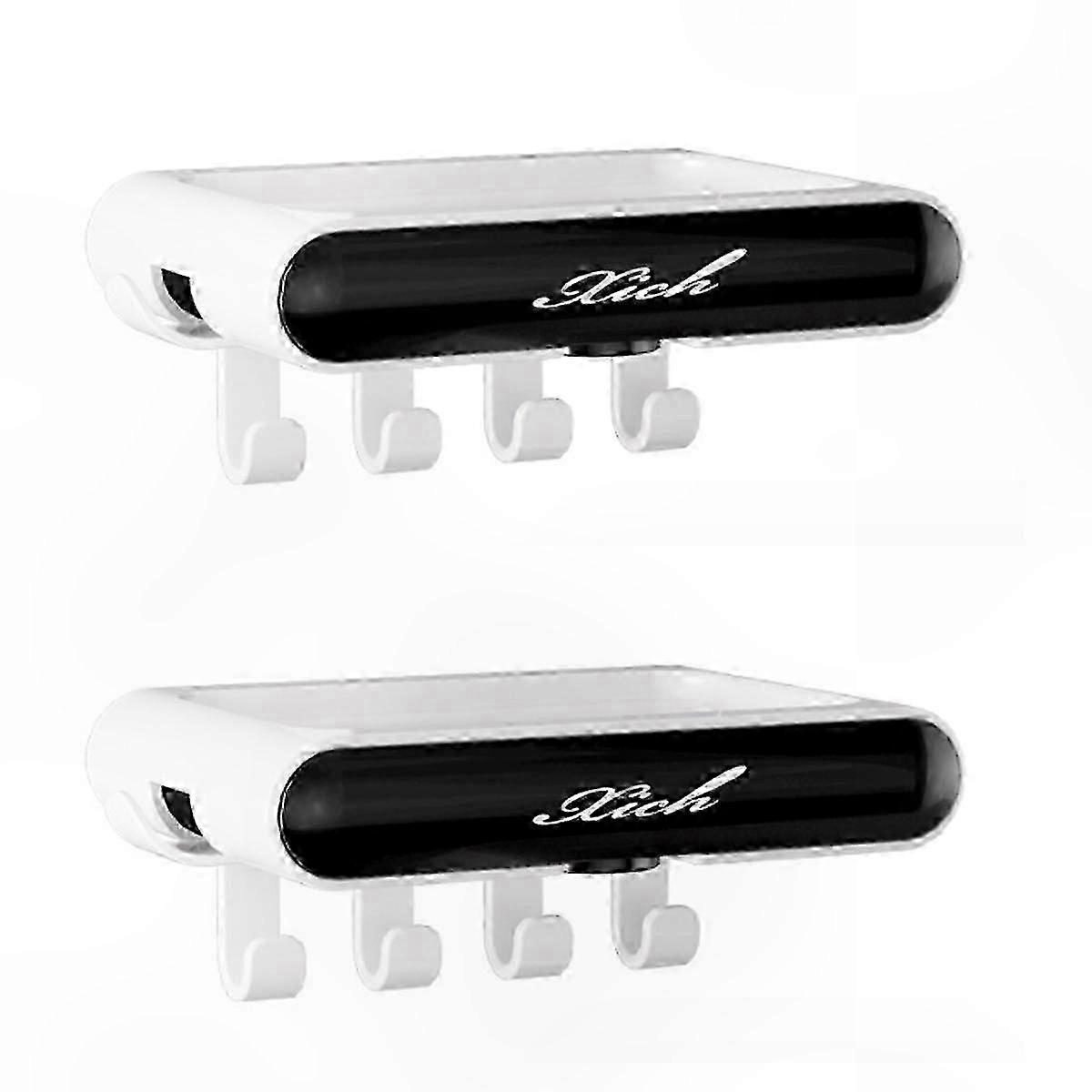 Wall-Mounted Soap Dish with Hooks for Bathroom or Kitchen Use
