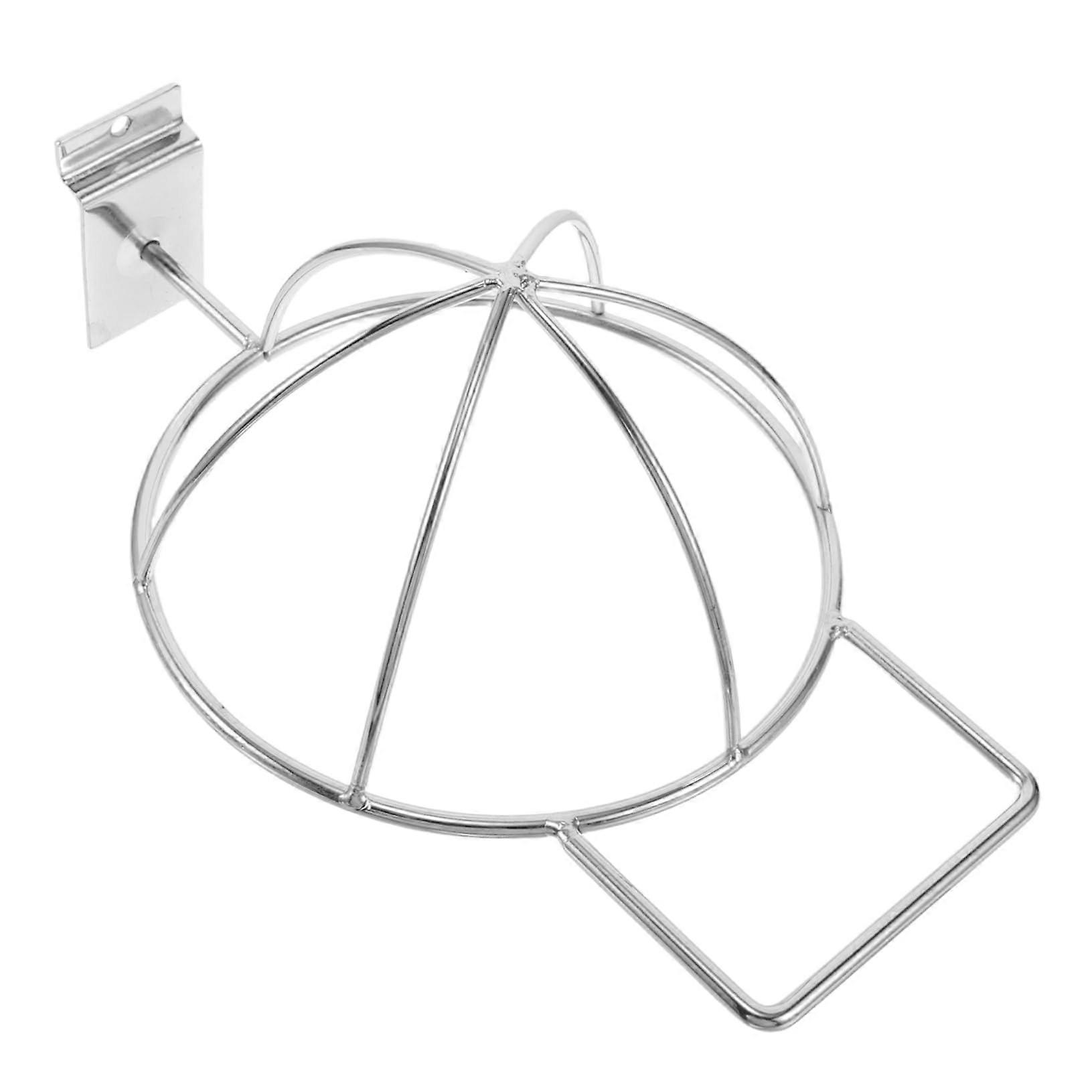 Hat Hanger Wall-Mount Organizer For Baseball Caps, Silver Alloy Hat Shelf, Wall Bracket