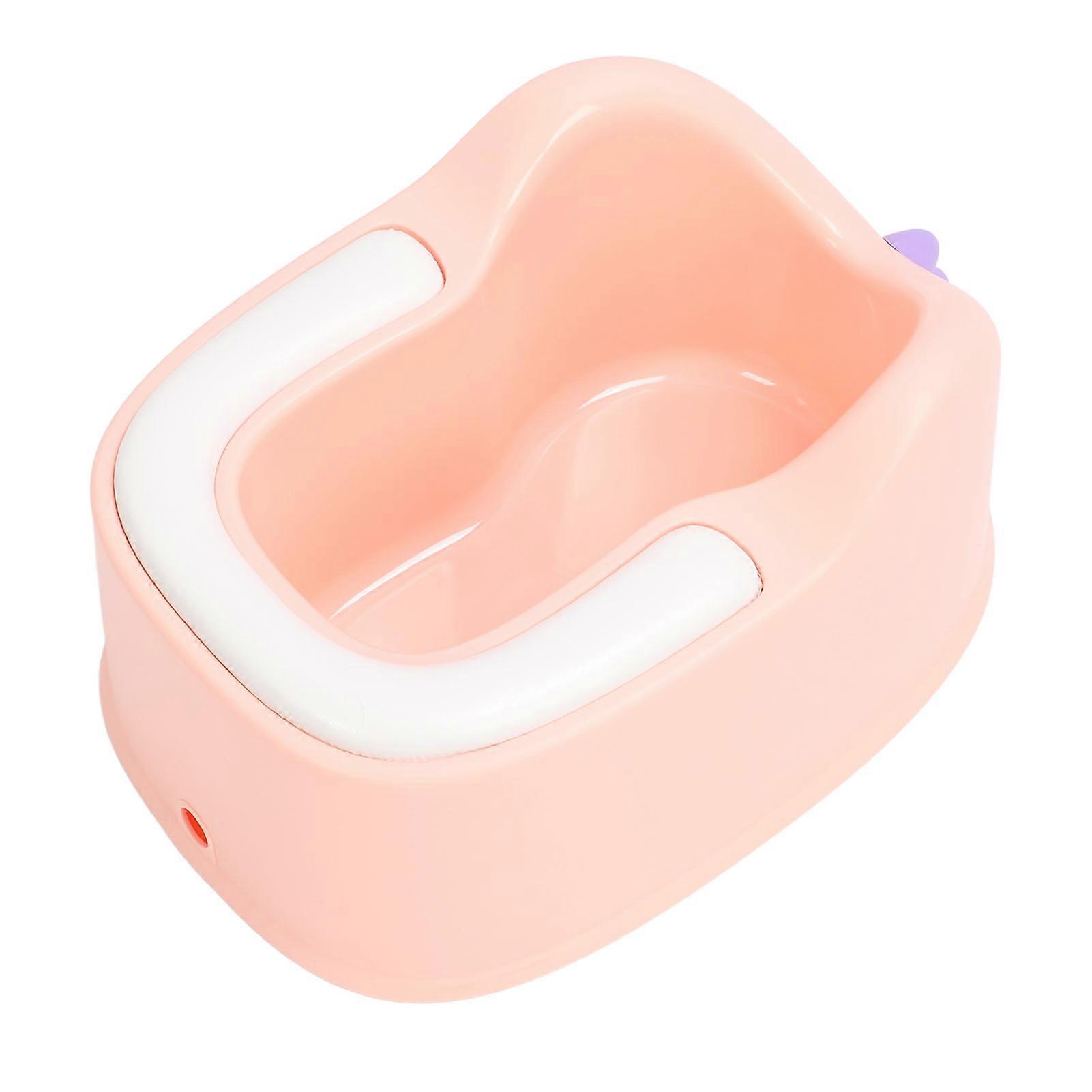Kid Butt Wash Basin Multipurpose Ergonomic Baby Toddler Wash Basin Seat with PVC Soft Cushion Pink