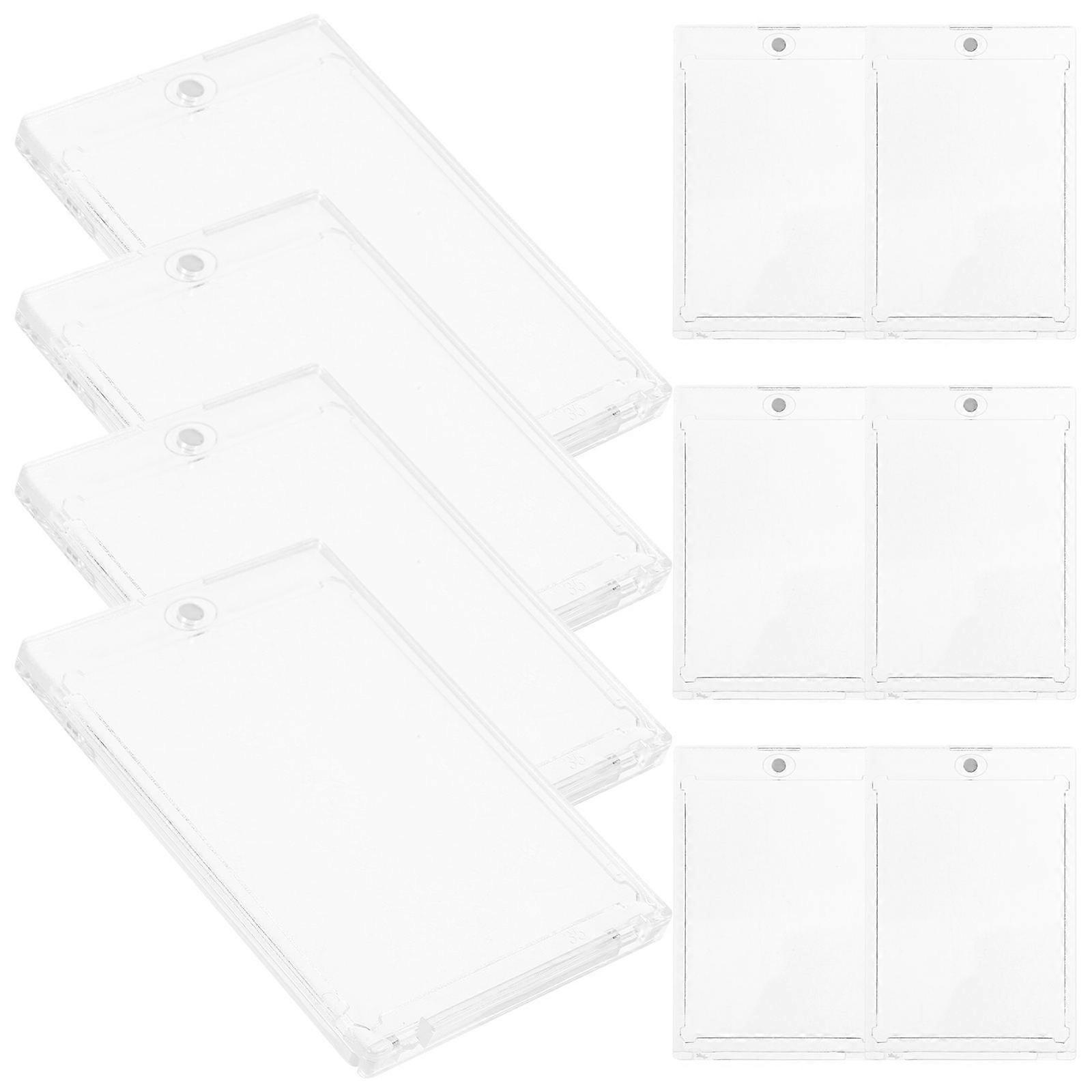 Trading Card Holder Hard Sleeves Displaying Cards Transparent Plastic for Anti-Fading 10Pcs