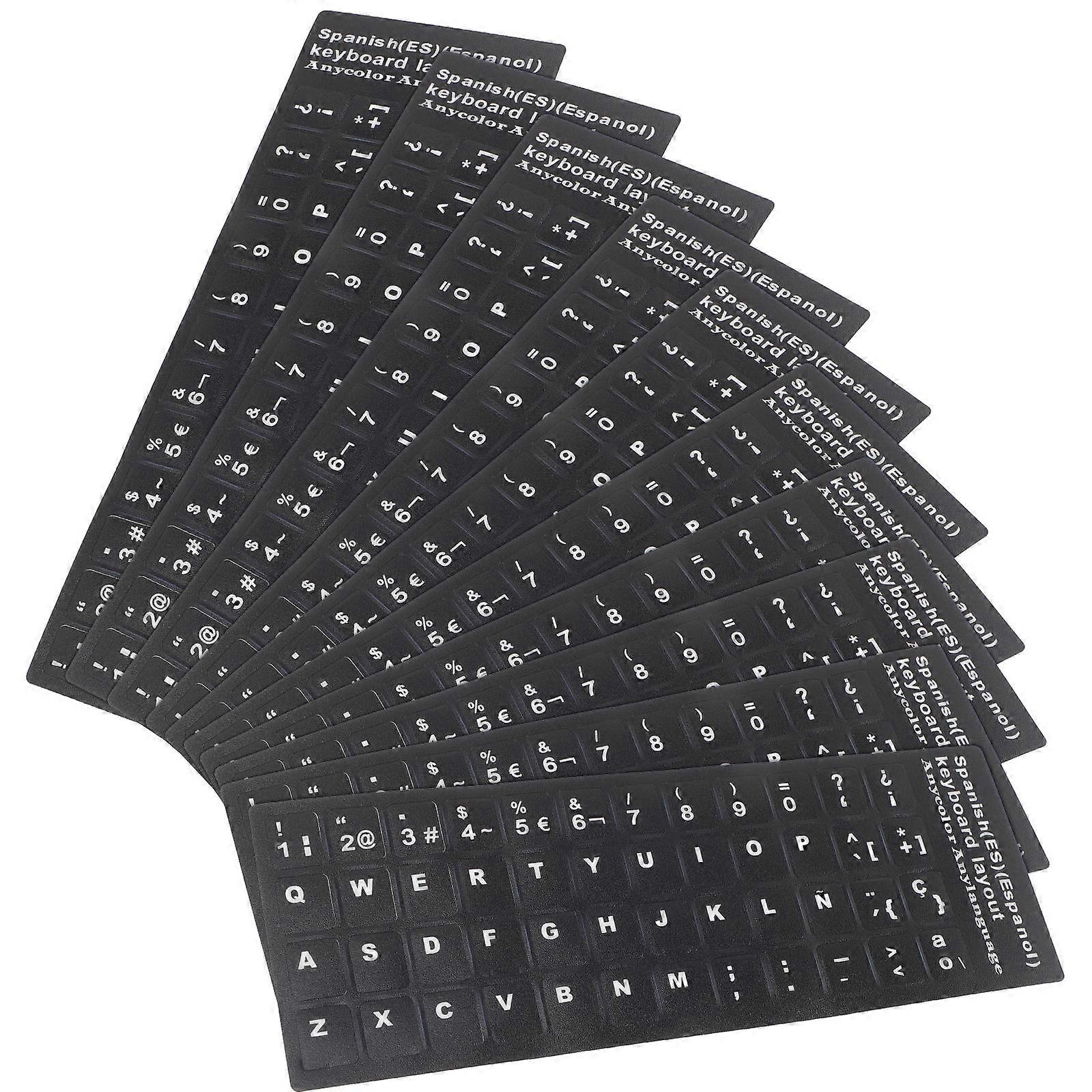 Keyboard Stickers for Laptop and Computer Dust Water Resistant PVC Black 65% Keyboard Size