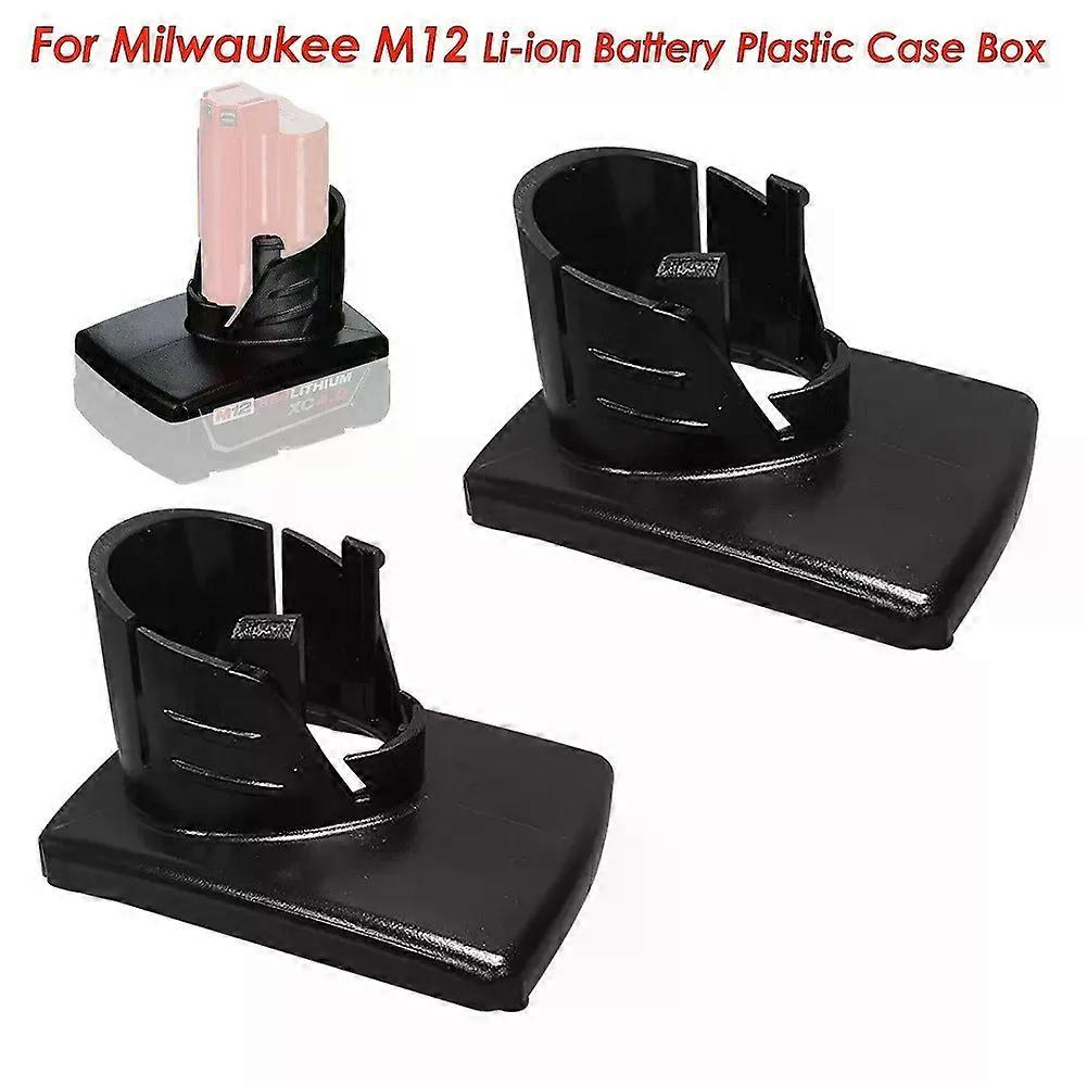 2Pcs Plastic M12 Battery Case Top Shell Plastic Case Top Shell For Milwaukee 48-11-2411 4.0-6.0aH Li-ion Battery