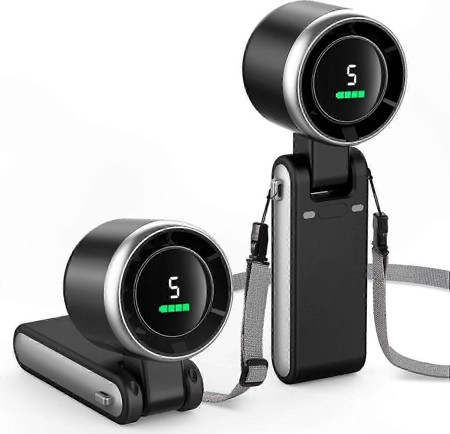 Portable 3-in-1 Foldable Fan, 5-Speed Adjustable Airflow, USB-C Charging, Ideal for Travel and Office Use