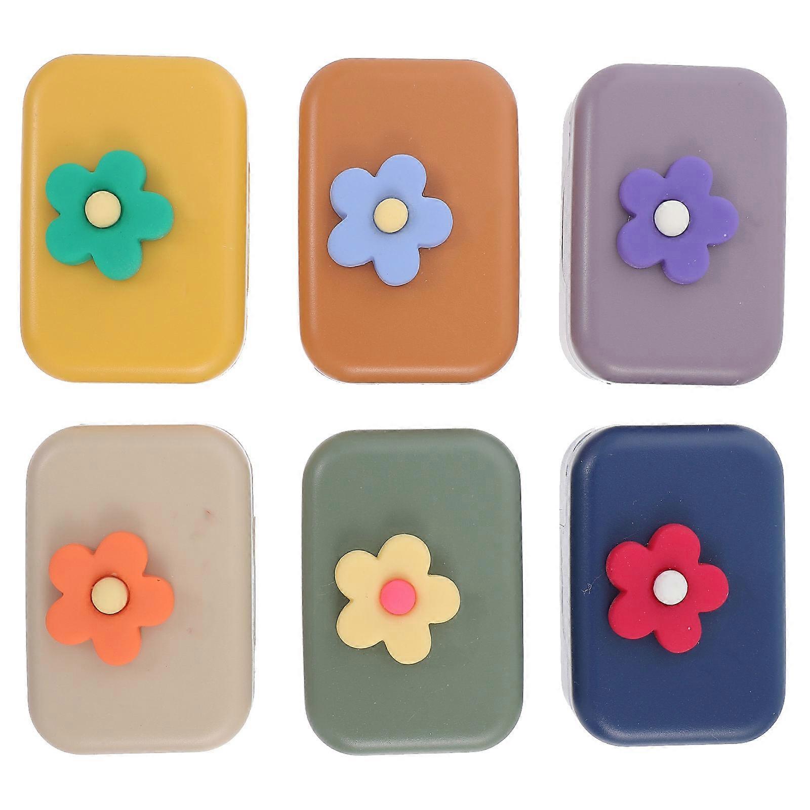 Protective Lens Storage Box In Assorted For Short-Sighted Individuals While Traveling 6Pack Portable Eye Care Products