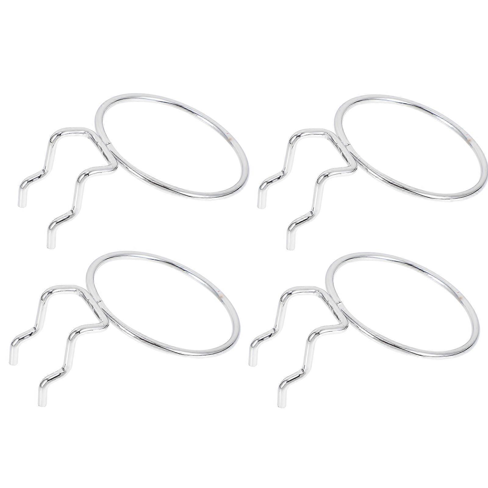 4pcs Pegboard Rings Hooks for Hanging Display Boards, Easy Install Storage Hangers for Kitchen or Workshop, Practical Organizer Accessories