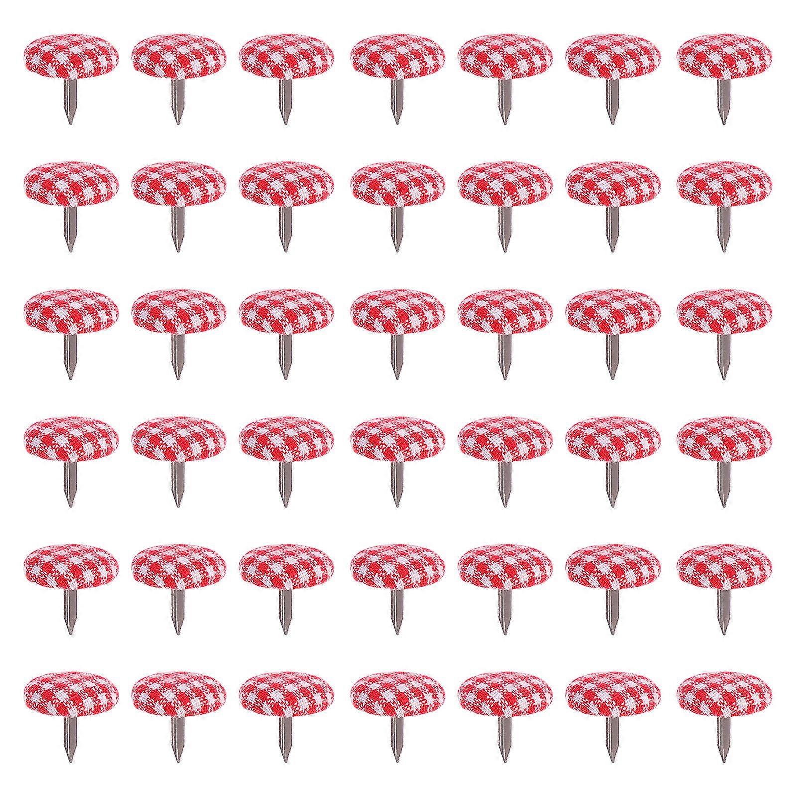 50pcs Mini Cloth Wrapped Nails Practical Two Legged Rivets for DIY Bag and Toy Projects