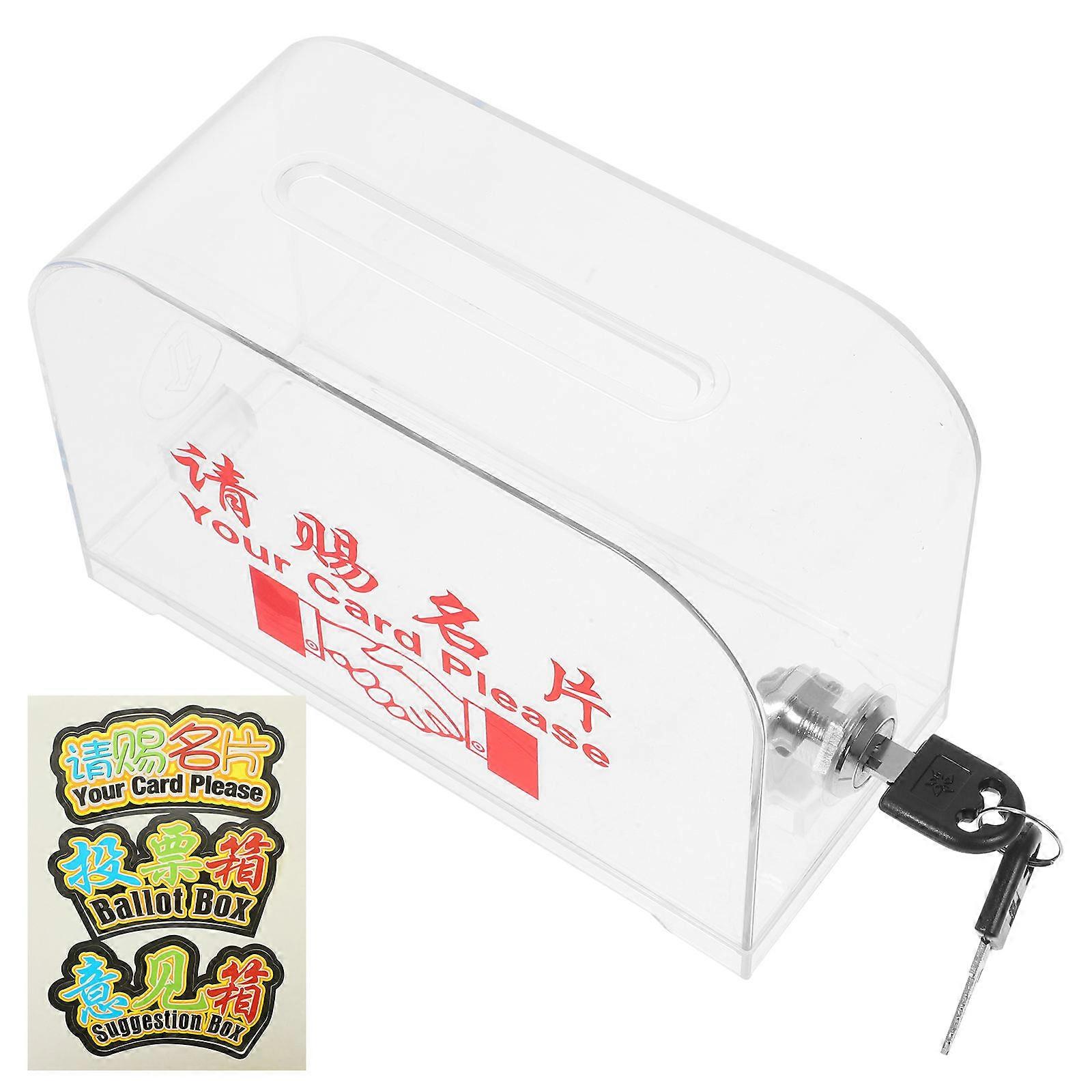 Transparent Plastic Business Card Organizer for Home Use Smooth Polishing Classified Storage