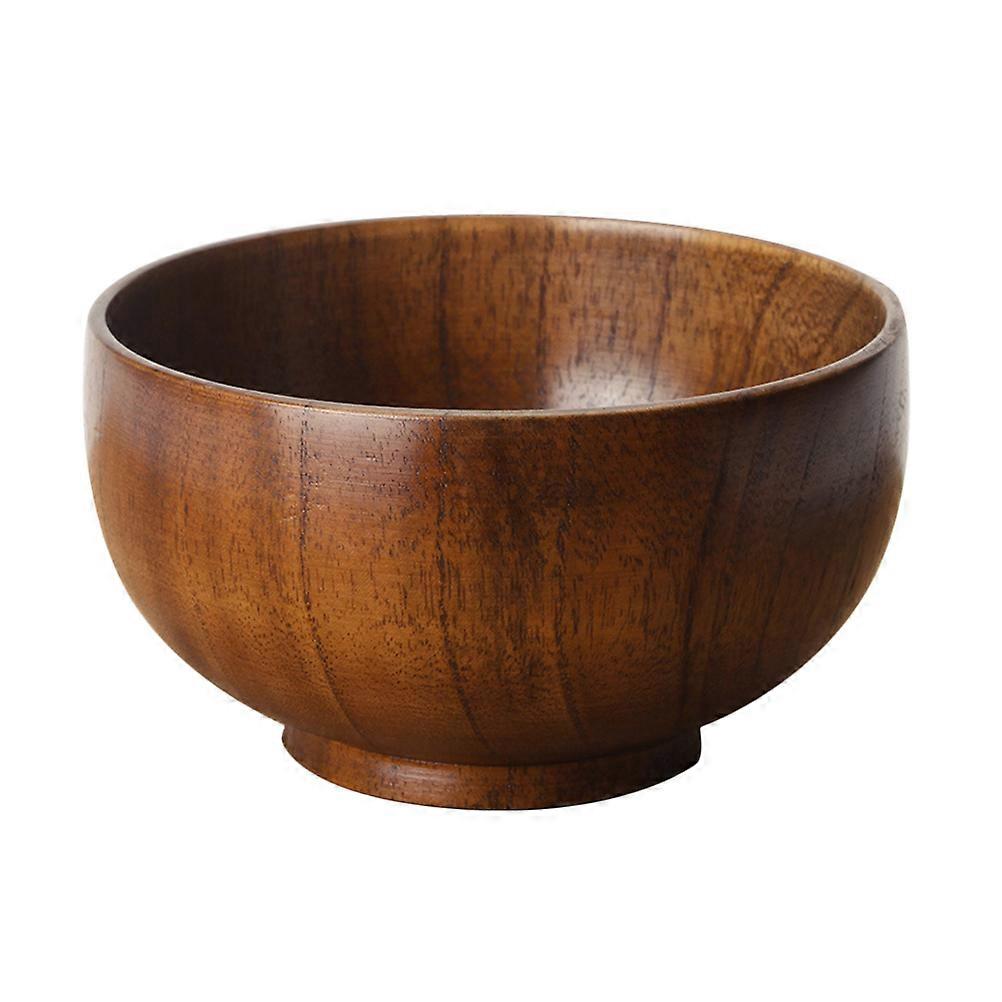 1pc 12x6 7CM Practical Wood Salad Bowl Creative Thick Fruits Bowl Round Shape