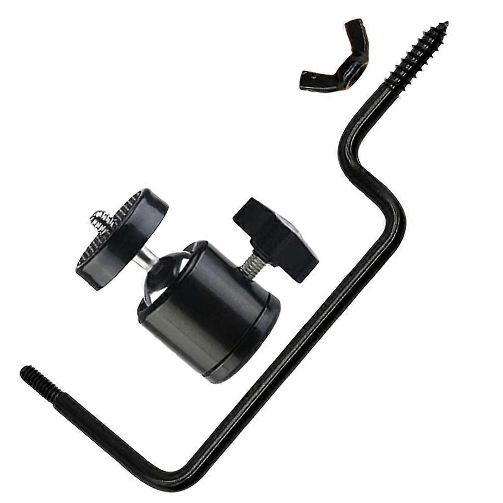 Game Camera Mount Heavy Duty Hanging Holder for Garden Use with 360-Degree Rotation Black