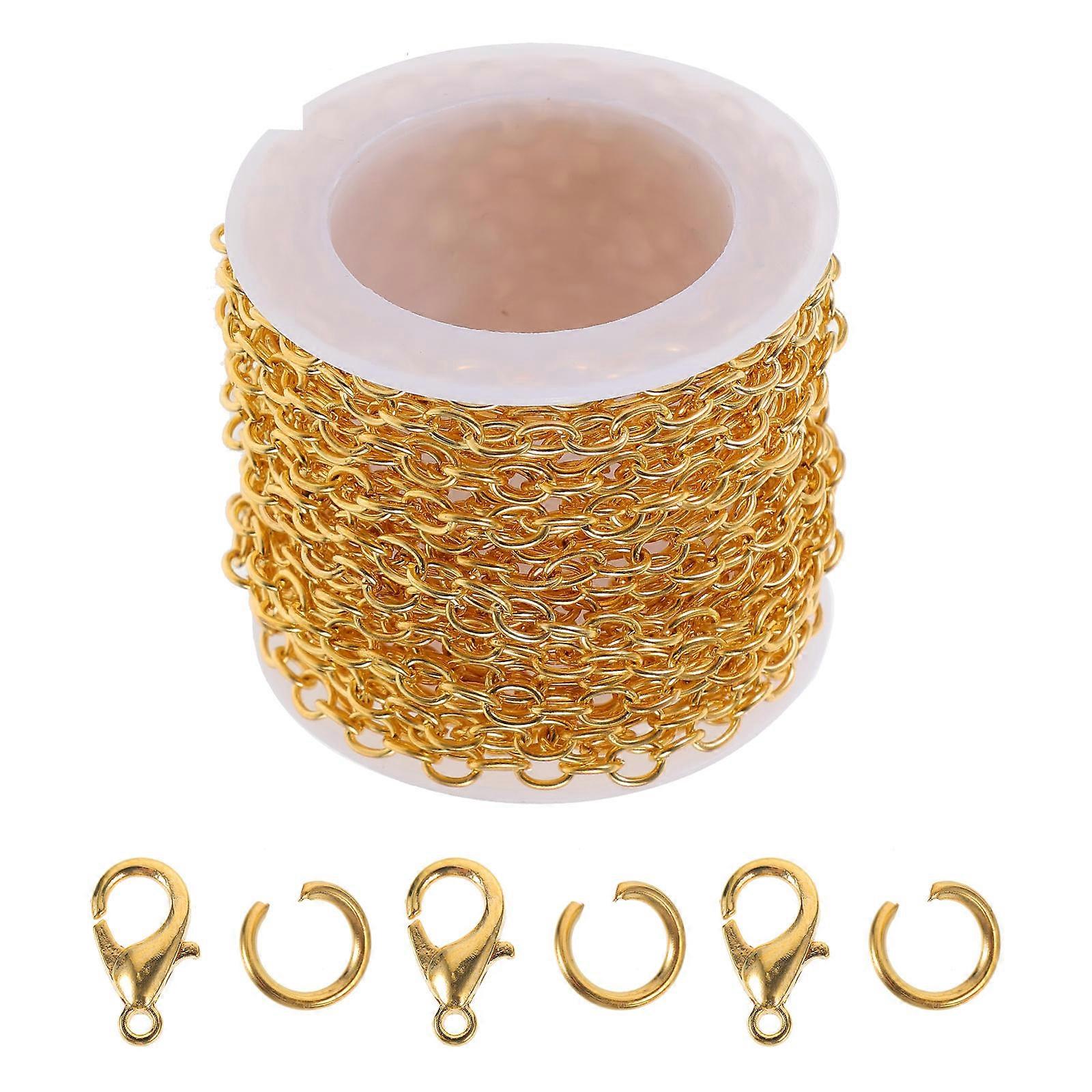 Golden Alloy Jewelry Making Supplies with Scroll Wheel and Shrimp Buttons for Decor Use 1 Set