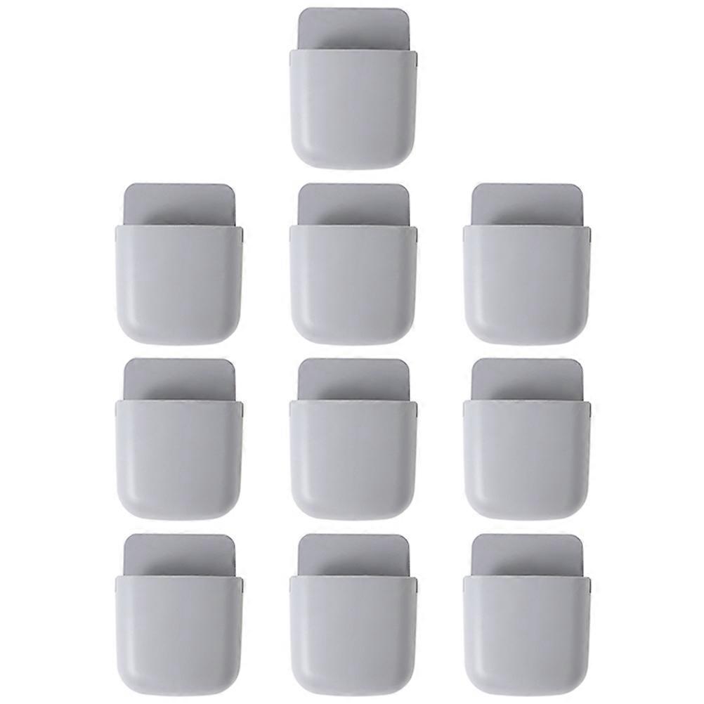 10Pcs Phone Charger Box Holder Wall Mount Storage Remote Controller Punching Free