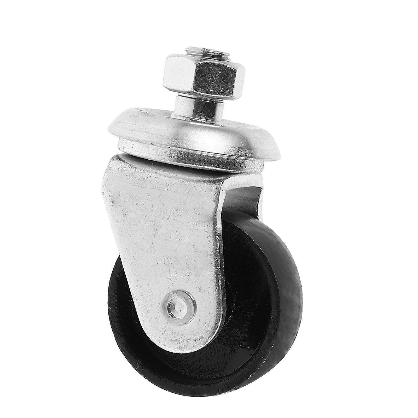 Heavy Duty Swivel Caster Wheel with Rotation and Thread Rod for Transmission Jack Replacement – Floor Jack Accessory for Industrial and Vehicle