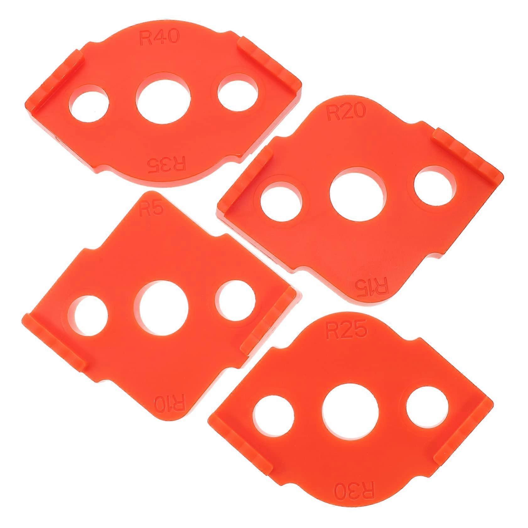 Woodworking Mould Semicircular Corner Device 1-Set Round Corner Template For Woodworking Router ABS Orange