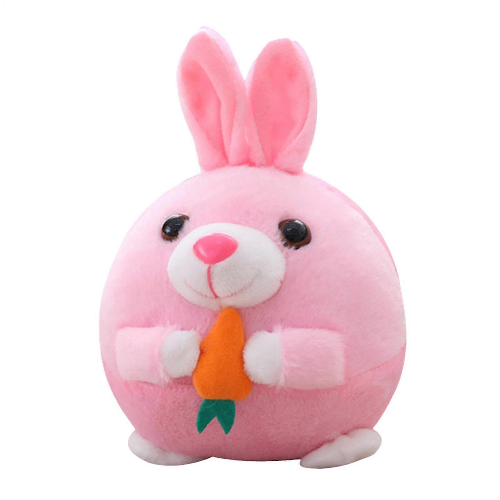 Active movable pet plush toy, interactive dog toy, talking, movable, soft, singing, speaking, plush doll, pet toy, squeaky, movable pink/rabbit