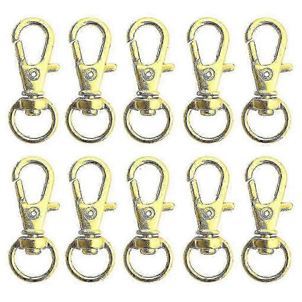 50 Pcs Swivel Clasps Lanyard Snap Hook,metal Swivel Lanyard Snap Hook Lobster Claw Clasp Gold