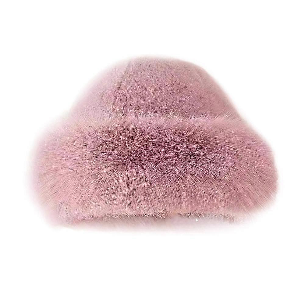 Winter Windproof Bucket Hat Soft Fluffy Plush Beanie For Cold Weather Warm Comfortable Stretchable Unisex Skull Cap
