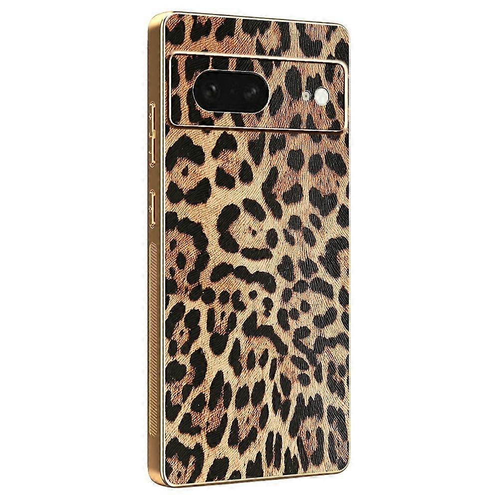 Compatible For Google Pixel 8 Case Leopard Print Electroplating TPU + PC Phone Cover