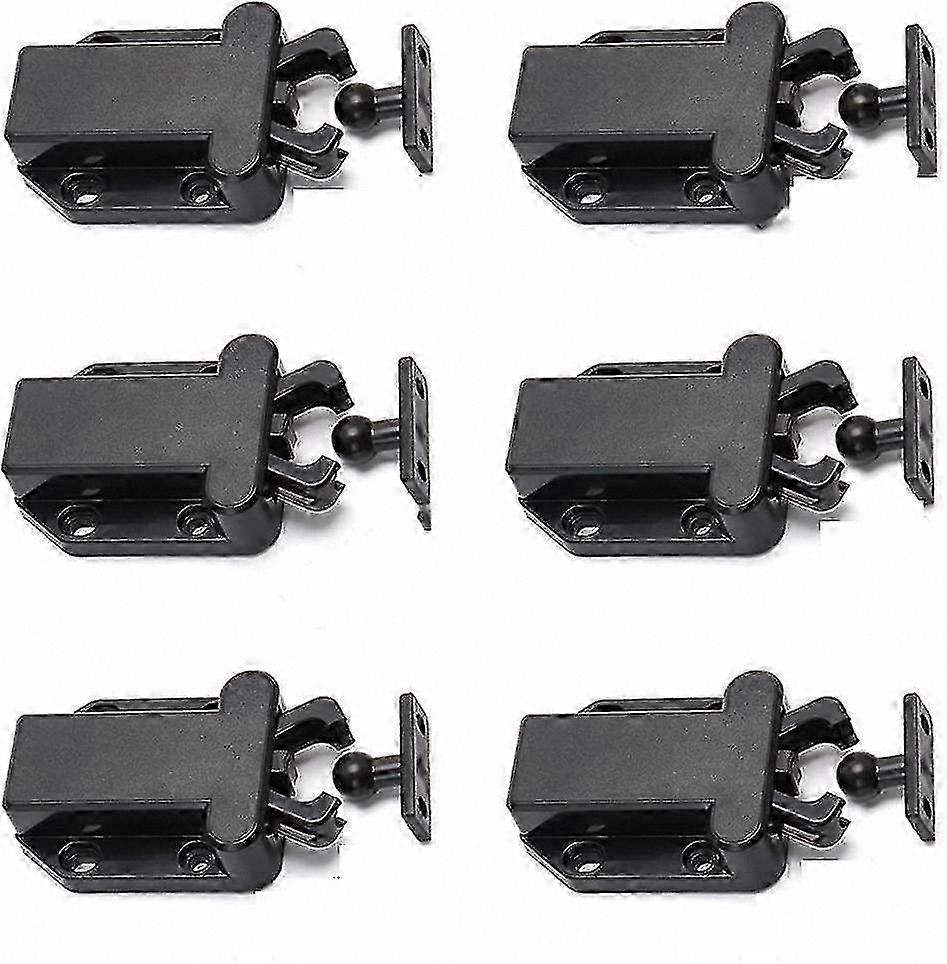 6-Pack Touch Release Cabinet Latches for Furniture Drawer and Door Use Non-Magnetic Push-to-Open Mechanism