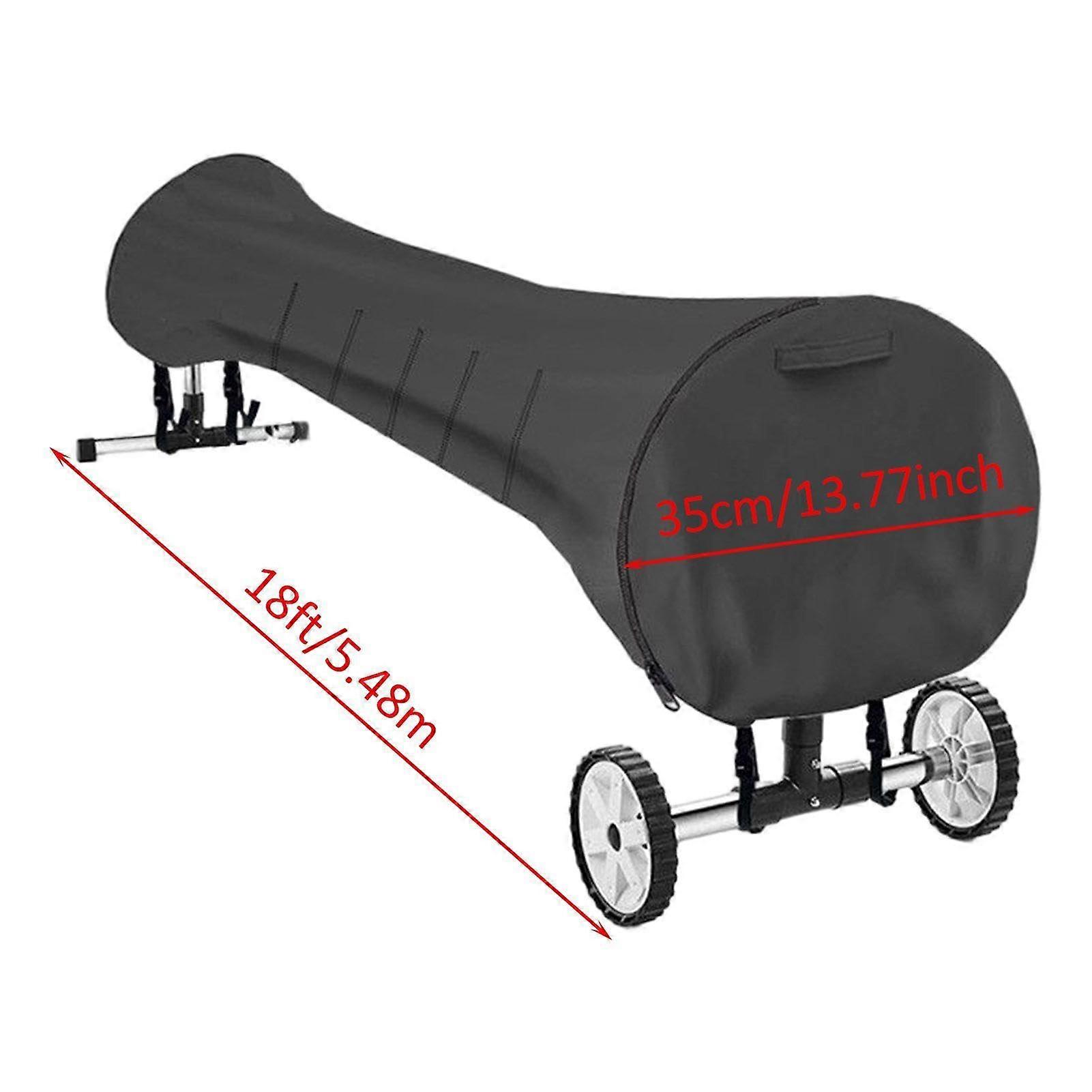 Solar Pool Cover Roller with Adjustable Waterproof Reel for 18ft Swimming Pool All-Weather Protection