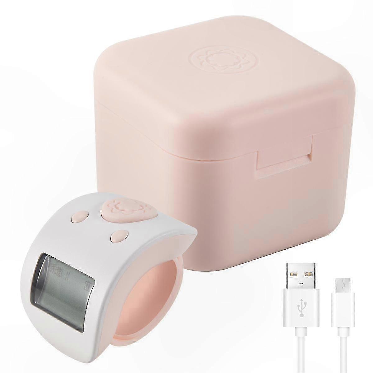 6-Digit Rechargeable LCD Finger Ring Counter with Digital Display Clicker for Tracking and Counting