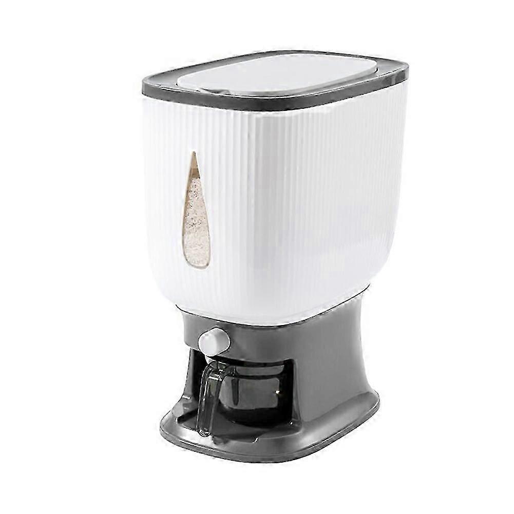 Distributeur automatique de riz 10Kg avec tasse de rinçage Distributeur de riz intelligent Seau à riz Riz domestique