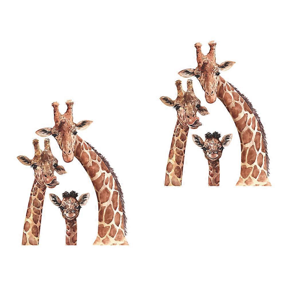 Home Decoration Giraffe Shape Hallway Pvc Light Brown Reusable 2sheets