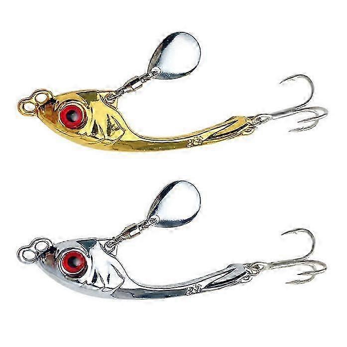 10pc 3D Yeux Pêche Leurres Metal Spinner Appâts Basse Tackle Crankbai...