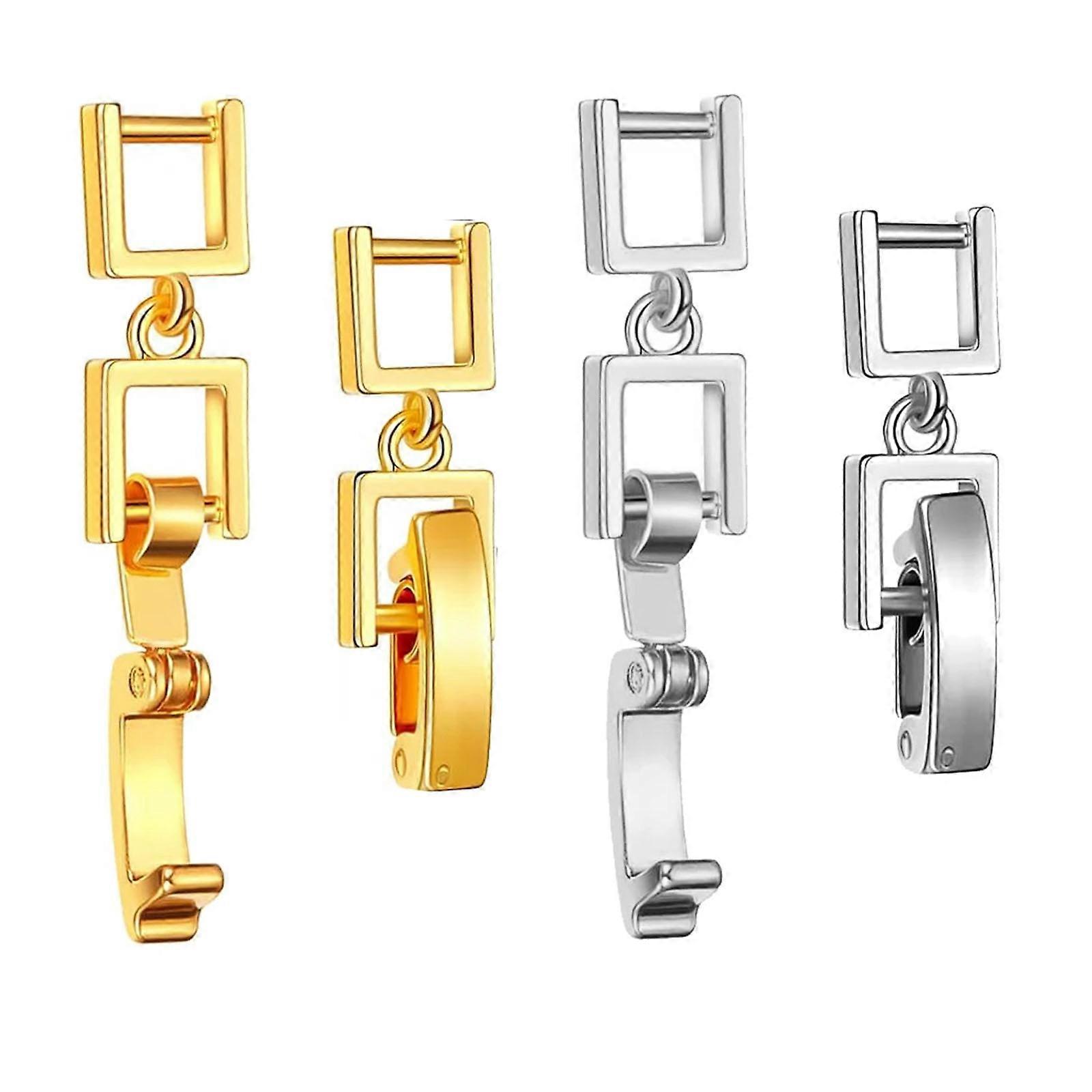 Pack Of 4 Compact Copper Clasps For Necklace Bracelet Extension Secure Sturdy Jewelry Connectors Easy To Attach Multicolor