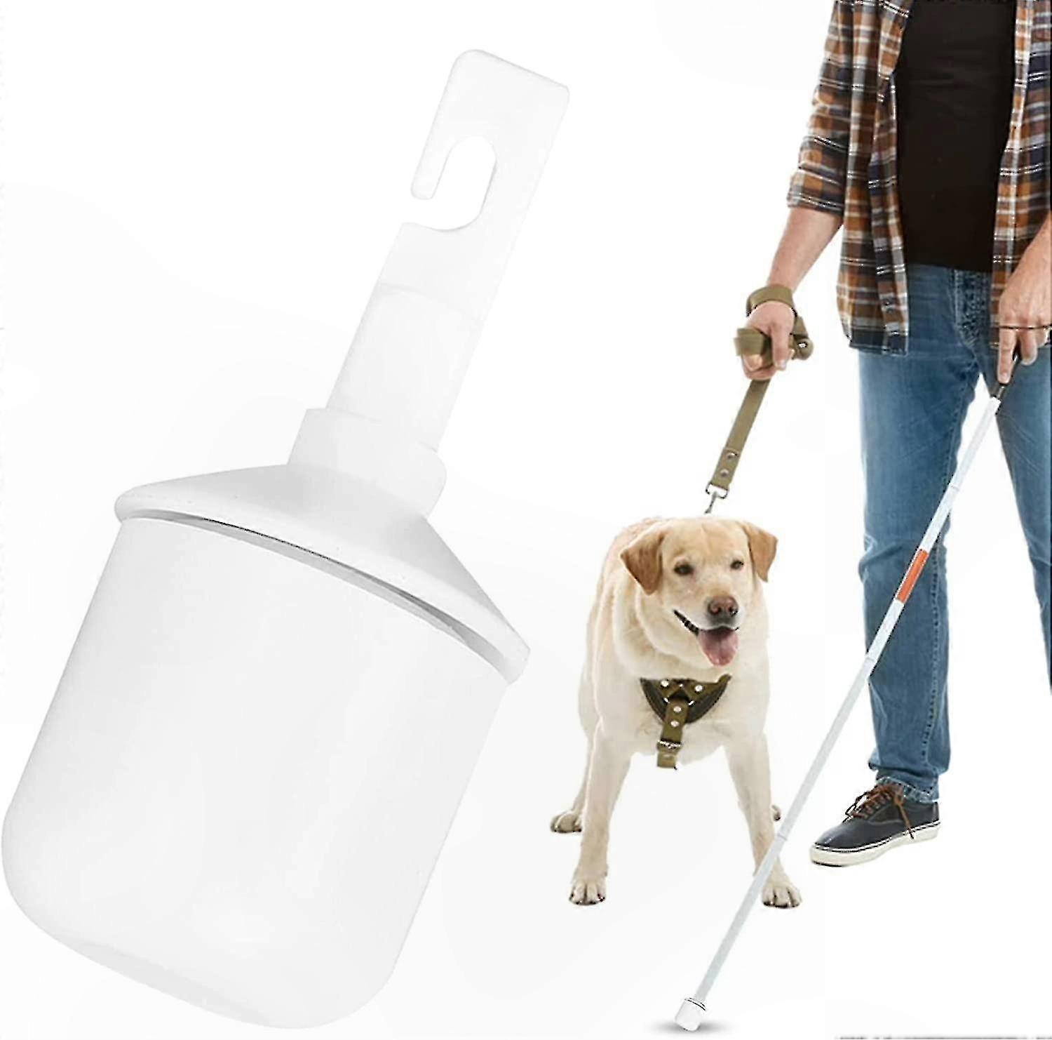 White Folding Cane with Replacement Accessory Parts