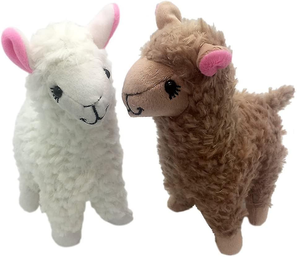 2pcs 9 Inch Plush Stuffed Alpaca Doll Toys