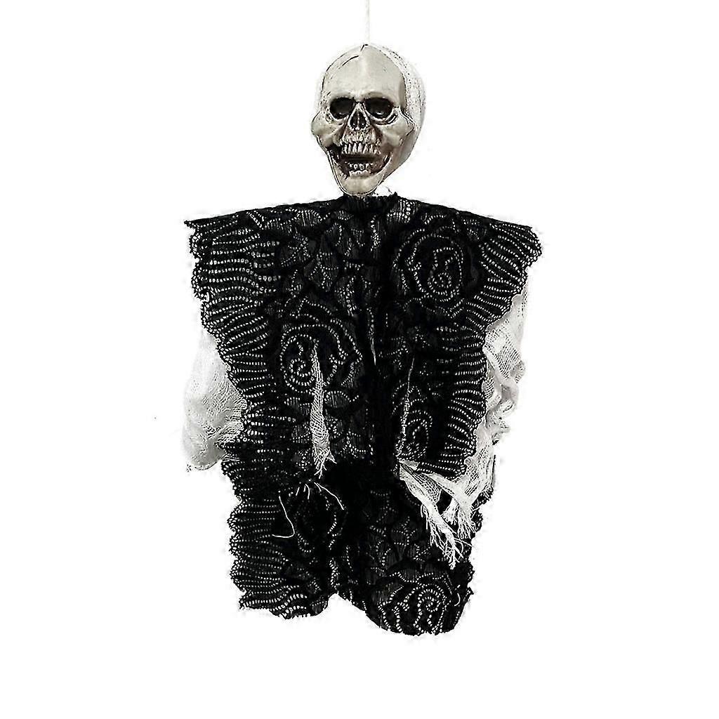 Hauntingly Realistic Skeleton Witch Pendant for Halloween Decor Create